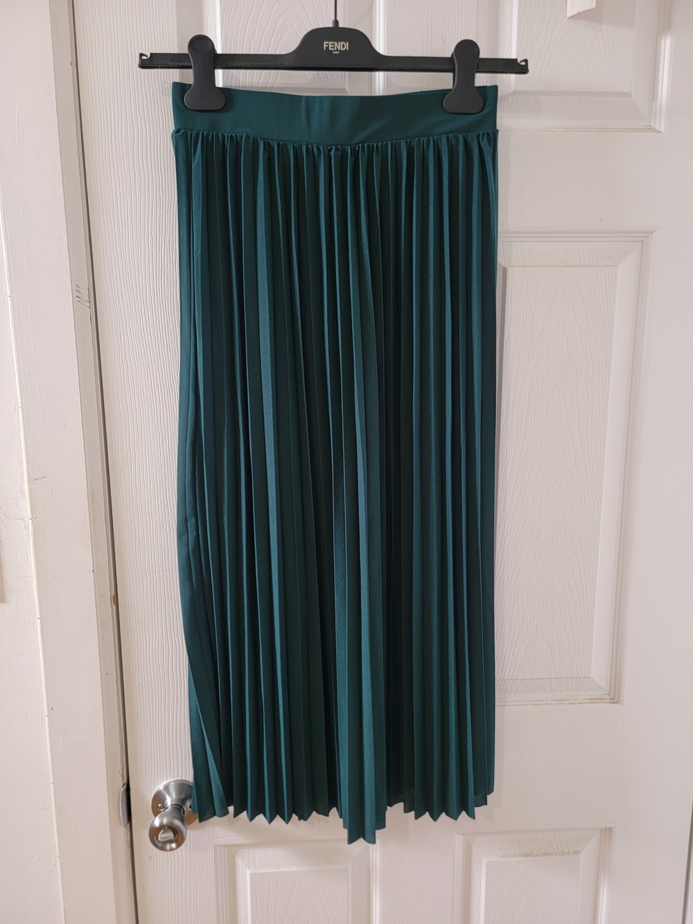 Like New Teal Pleated Midi Skirt